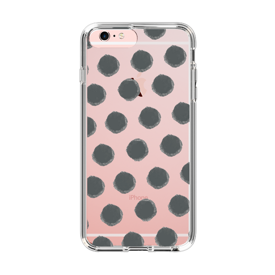 Slim Protection Case［ Original - Favorite Color Polka Dots - Black ］