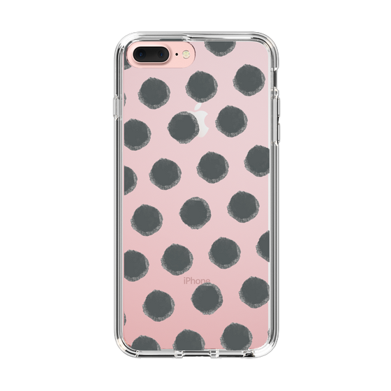 Slim Protection Case［ Original - Favorite Color Polka Dots - Black ］