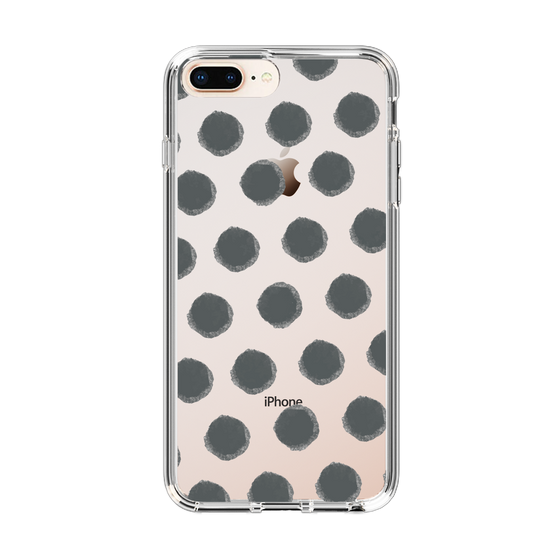 Slim Protection Case［ Original - Favorite Color Polka Dots - Black ］