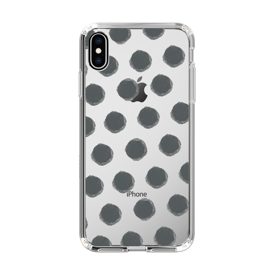 Slim Protection Case［ Original - Favorite Color Polka Dots - Black ］