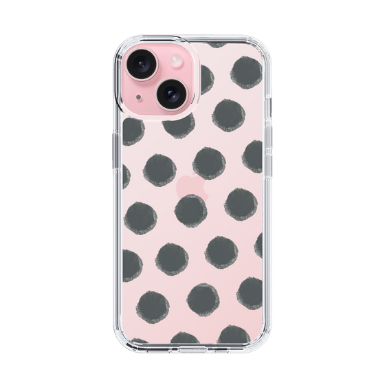 Slim Protection Case［ Original - Favorite Color Polka Dots - Black ］
