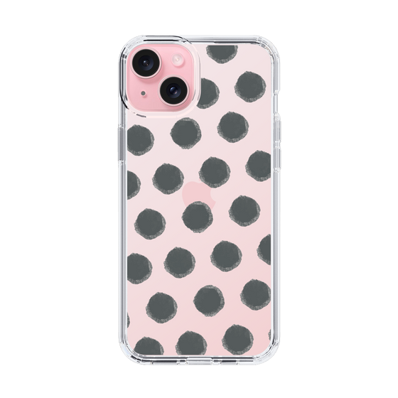 Slim Protection Case［ Original - Favorite Color Polka Dots - Black ］