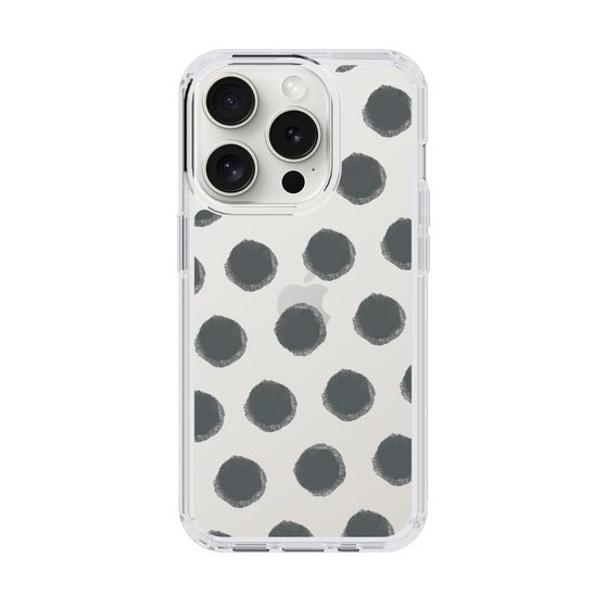 Slim Protection Case［ Original - Favorite Color Polka Dots - Black ］