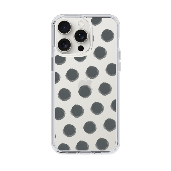 Slim Protection Case［ Original - Favorite Color Polka Dots - Black ］