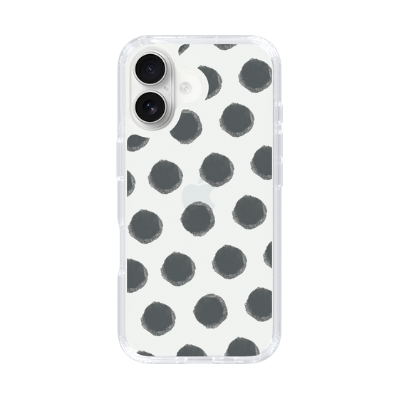 Slim Protection Case［ Original - Favorite Color Polka Dots - Black ］
