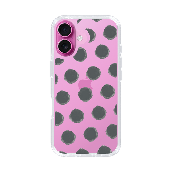 Slim Protection Case［ Original - Favorite Color Polka Dots - Black ］