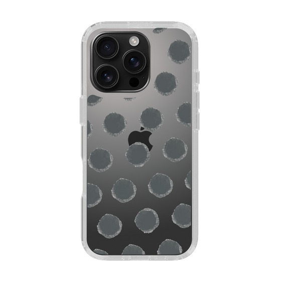 Slim Protection Case［ Original - Favorite Color Polka Dots - Black ］