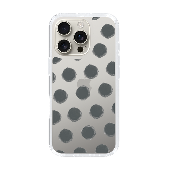 Slim Protection Case［ Original - Favorite Color Polka Dots - Black ］