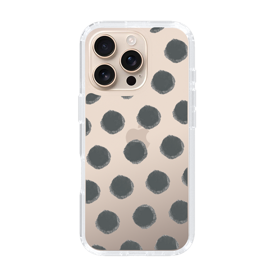 Slim Protection Case［ Original - Favorite Color Polka Dots - Black ］
