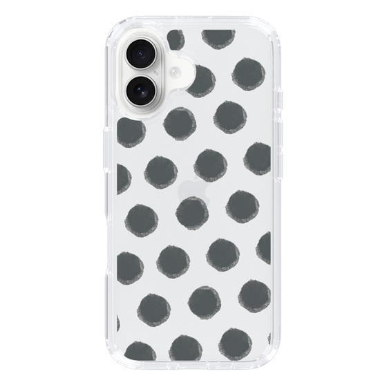 Slim Protection Case［ Original - Favorite Color Polka Dots - Black ］