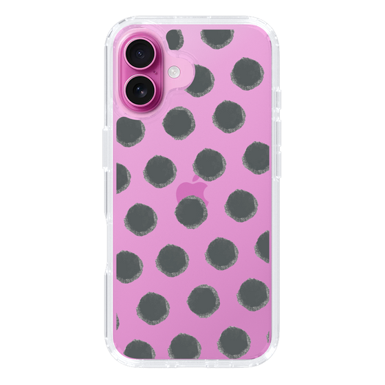 Slim Protection Case［ Original - Favorite Color Polka Dots - Black ］