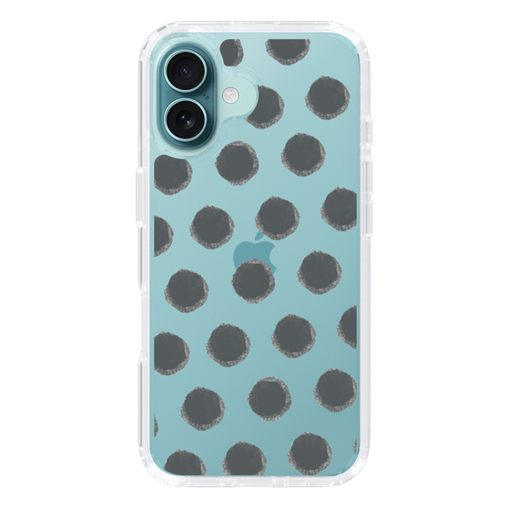 Slim Protection Case［ Original - Favorite Color Polka Dots - Black ］