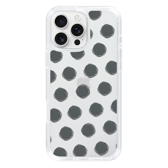 Slim Protection Case［ Original - Favorite Color Polka Dots - Black ］