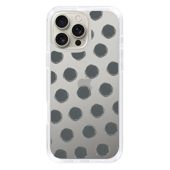 Slim Protection Case［ Original - Favorite Color Polka Dots - Black ］