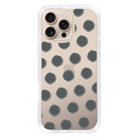 Slim Protection Case［ Original - Favorite Color Polka Dots - Black ］