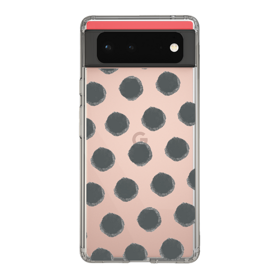 Slim Protection Case［ Original - Favorite Color Polka Dots - Black ］