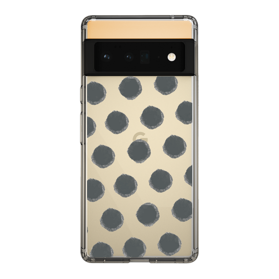 Slim Protection Case［ Original - Favorite Color Polka Dots - Black ］
