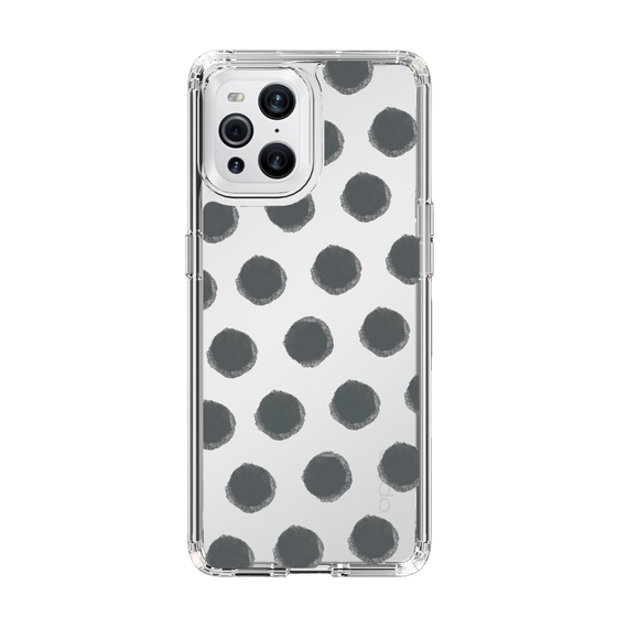 Slim Protection Case［ Original - Favorite Color Polka Dots - Black ］