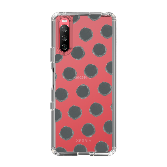 Slim Protection Case［ Original - Favorite Color Polka Dots - Black ］