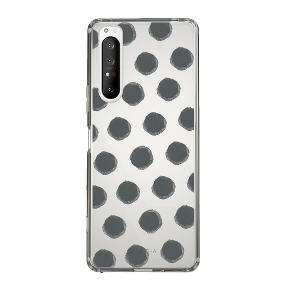 Slim Protection Case［ Original - Favorite Color Polka Dots - Black ］