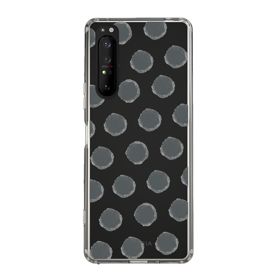 Slim Protection Case［ Original - Favorite Color Polka Dots - Black ］
