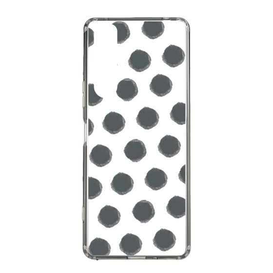 Slim Protection Case［ Original - Favorite Color Polka Dots - Black ］