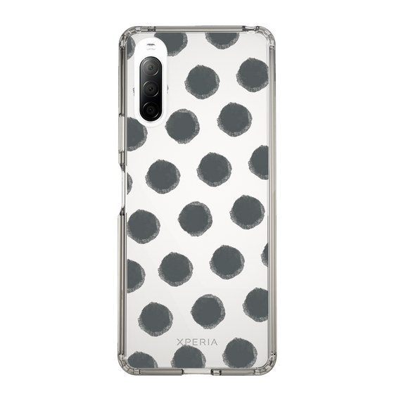 Slim Protection Case［ Original - Favorite Color Polka Dots - Black ］