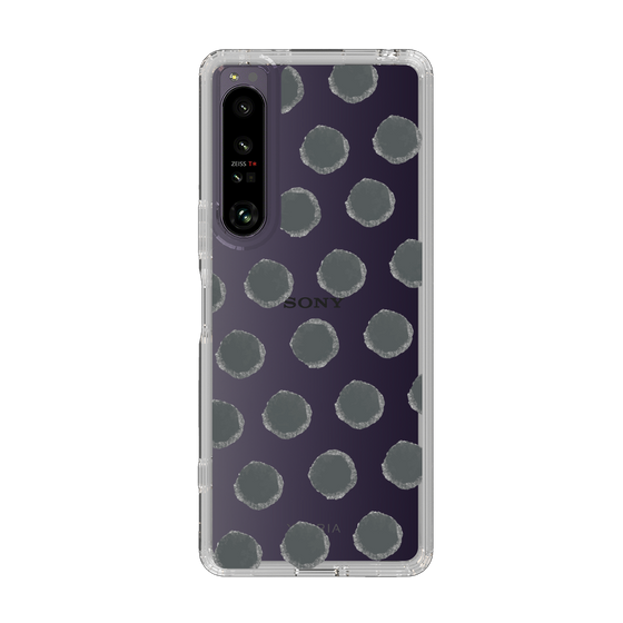 Slim Protection Case［ Original - Favorite Color Polka Dots - Black ］