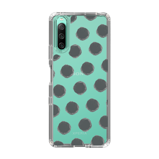 Slim Protection Case［ Original - Favorite Color Polka Dots - Black ］