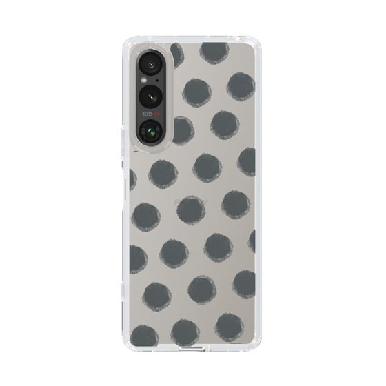 Slim Protection Case［ Original - Favorite Color Polka Dots - Black ］