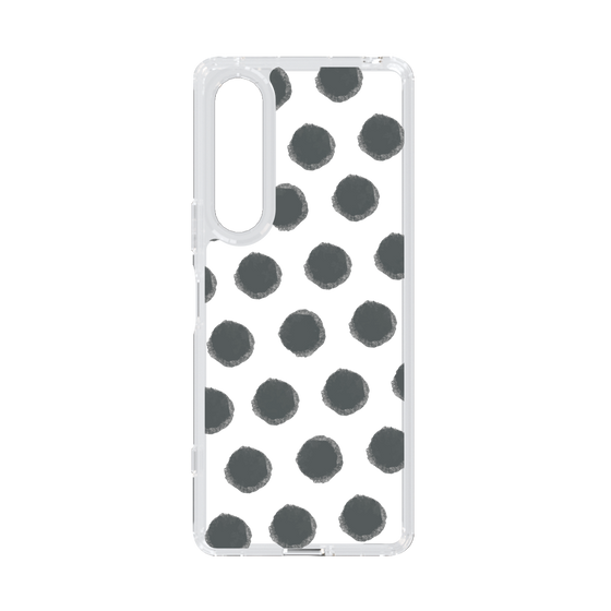 Slim Protection Case［ Original - Favorite Color Polka Dots - Black ］