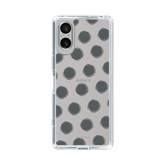 Slim Protection Case［ Original - Favorite Color Polka Dots - Black ］