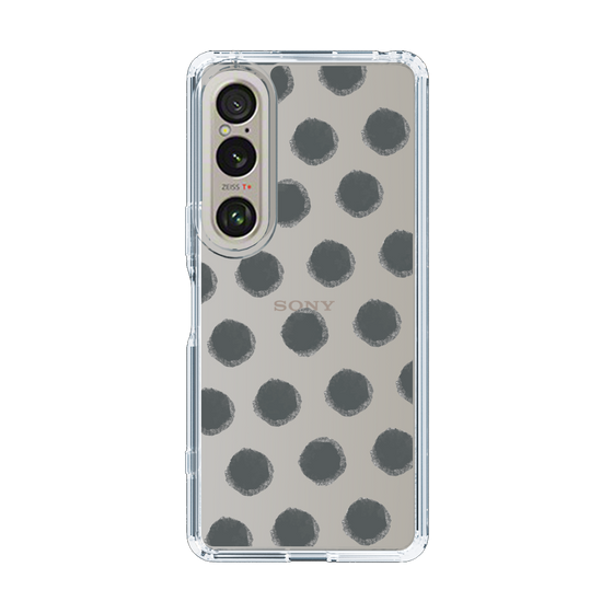 Slim Protection Case［ Original - Favorite Color Polka Dots - Black ］