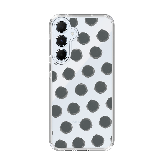 Slim Protection Case［ オリジナル - 推し色水玉 - ブラック ］