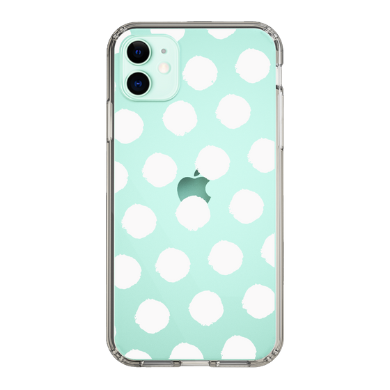 Slim Protection Case［ Original - Favorite Color Polka Dots - White ］