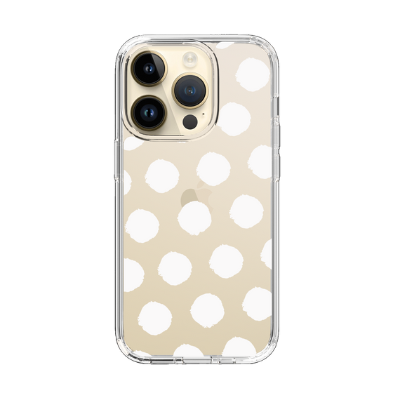 Slim Protection Case［ Original - Favorite Color Polka Dots - White ］
