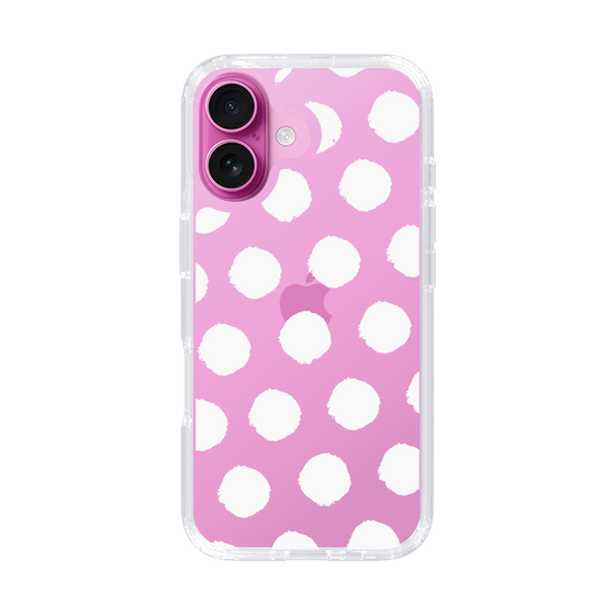 Slim Protection Case［ Original - Favorite Color Polka Dots - White ］