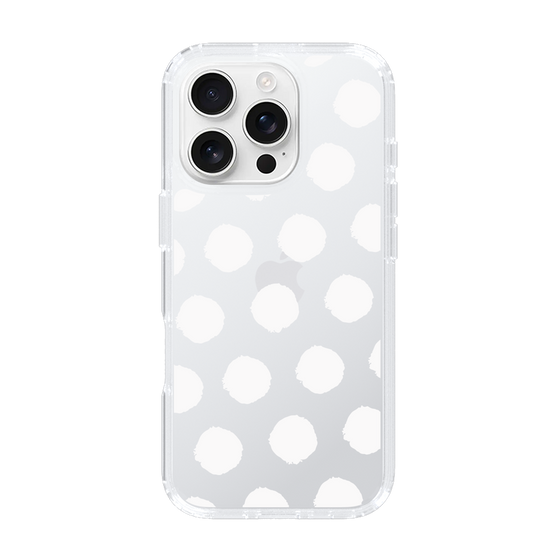 Slim Protection Case［ Original - Favorite Color Polka Dots - White ］