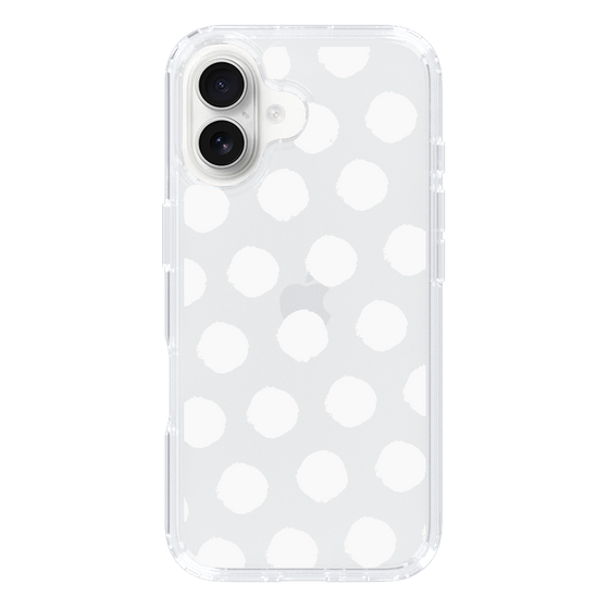 Slim Protection Case［ Original - Favorite Color Polka Dots - White ］