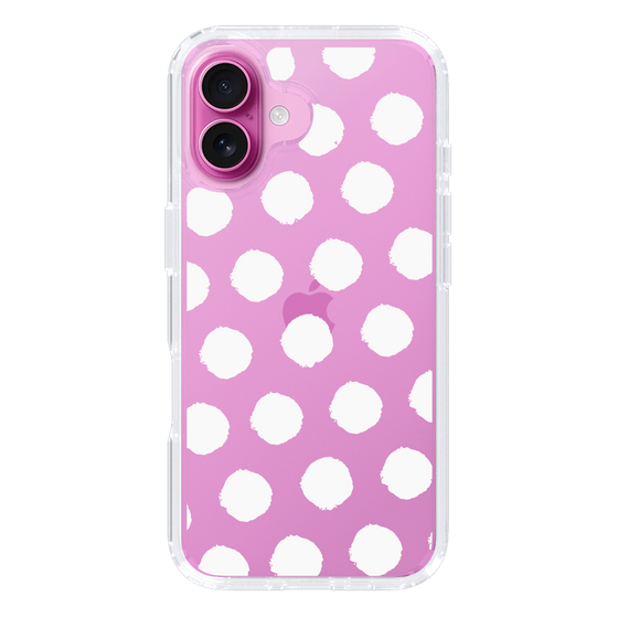Slim Protection Case［ Original - Favorite Color Polka Dots - White ］