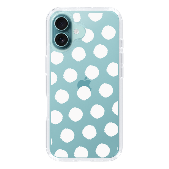 Slim Protection Case［ Original - Favorite Color Polka Dots - White ］