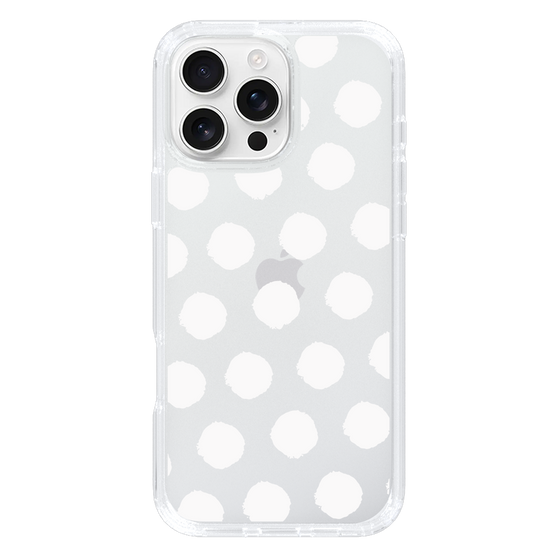 Slim Protection Case［ Original - Favorite Color Polka Dots - White ］