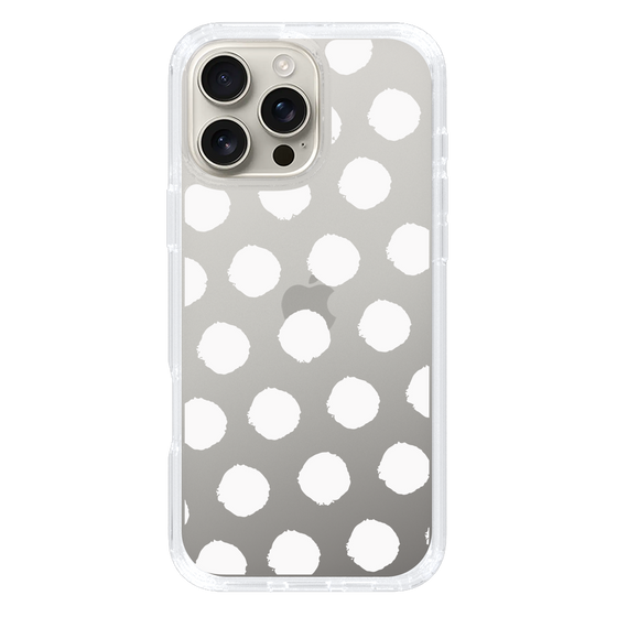 Slim Protection Case［ Original - Favorite Color Polka Dots - White ］