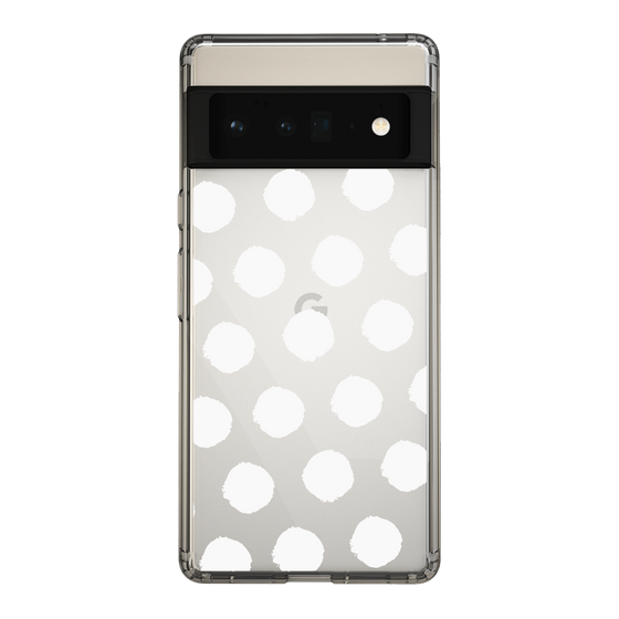 Slim Protection Case［ Original - Favorite Color Polka Dots - White ］