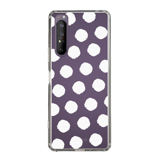 Slim Protection Case［ Original - Favorite Color Polka Dots - White ］