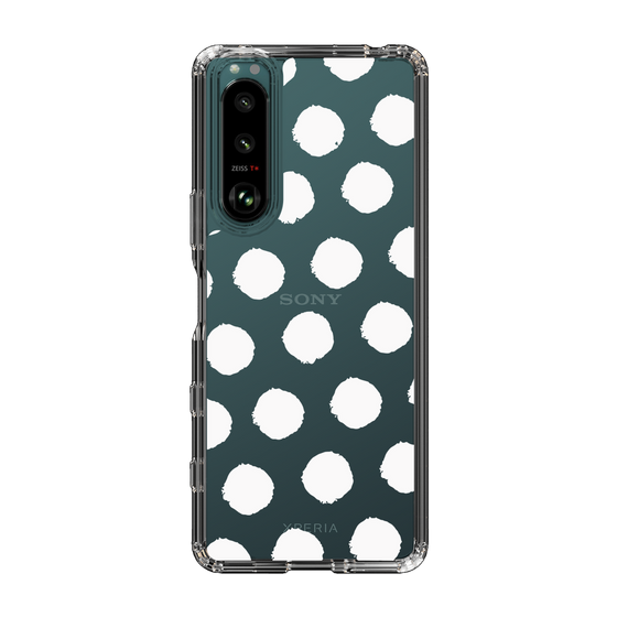 Slim Protection Case［ Original - Favorite Color Polka Dots - White ］
