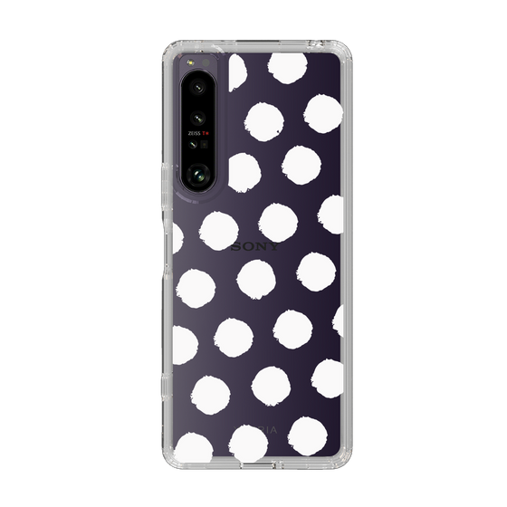 Slim Protection Case［ Original - Favorite Color Polka Dots - White ］
