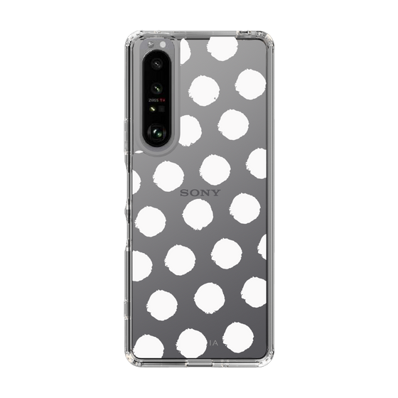 Slim Protection Case［ Original - Favorite Color Polka Dots - White ］