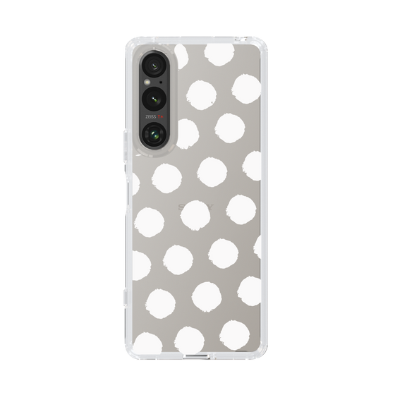 Slim Protection Case［ Original - Favorite Color Polka Dots - White ］