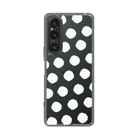 Slim Protection Case［ Original - Favorite Color Polka Dots - White ］